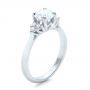 14k White Gold 14k White Gold Custom Diamond Engagement Ring - Three-Quarter View -  100810 - Thumbnail
