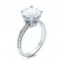 14k White Gold 14k White Gold Custom Diamond Engagement Ring - Three-Quarter View -  100839 - Thumbnail