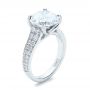18k White Gold 18k White Gold Custom Diamond Engagement Ring - Three-Quarter View -  100872 - Thumbnail