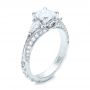 14k White Gold 14k White Gold Custom Diamond Engagement Ring - Three-Quarter View -  101229 - Thumbnail