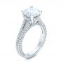 18k White Gold 18k White Gold Custom Diamond Engagement Ring - Three-Quarter View -  101994 - Thumbnail