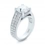  Platinum Custom Diamond Engagement Ring - Three-Quarter View -  102042 - Thumbnail