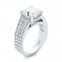  Platinum Custom Diamond Engagement Ring - Three-Quarter View -  102042 - Thumbnail