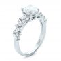  Platinum Custom Diamond Engagement Ring - Three-Quarter View -  102092 - Thumbnail