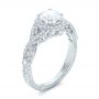 18k White Gold 18k White Gold Custom Diamond Engagement Ring - Three-Quarter View -  102138 - Thumbnail
