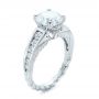 18k White Gold 18k White Gold Custom Diamond Engagement Ring - Three-Quarter View -  102218 - Thumbnail