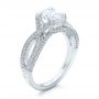 18k White Gold 18k White Gold Custom Diamond Engagement Ring - Three-Quarter View -  102239 - Thumbnail