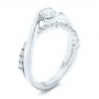 14k White Gold Custom Diamond Engagement Ring - Three-Quarter View -  102277 - Thumbnail