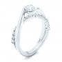 18k White Gold 18k White Gold Custom Diamond Engagement Ring - Three-Quarter View -  102277 - Thumbnail