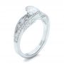 14k White Gold 14k White Gold Custom Diamond Engagement Ring - Three-Quarter View -  102315 - Thumbnail