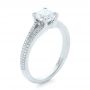  Platinum Custom Diamond Engagement Ring - Three-Quarter View -  102325 - Thumbnail