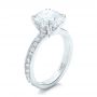  Platinum Custom Diamond Engagement Ring - Three-Quarter View -  102339 - Thumbnail