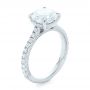 14k White Gold 14k White Gold Custom Diamond Engagement Ring - Three-Quarter View -  102402 - Thumbnail
