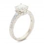 14k White Gold Custom Diamond Engagement Ring - Three-Quarter View -  102462 - Thumbnail