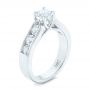 18k White Gold 18k White Gold Custom Diamond Engagement Ring - Three-Quarter View -  102470 - Thumbnail
