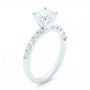 14k White Gold Custom Diamond Engagement Ring - Three-Quarter View -  102582 - Thumbnail