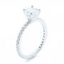 14k White Gold Custom Diamond Engagement Ring - Three-Quarter View -  102586 - Thumbnail