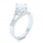  Platinum Custom Diamond Engagement Ring - Three-Quarter View -  102601 - Thumbnail
