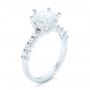 18k White Gold 18k White Gold Custom Diamond Engagement Ring - Three-Quarter View -  102614 - Thumbnail
