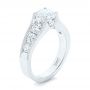 14k White Gold Custom Diamond Engagement Ring - Three-Quarter View -  102762 - Thumbnail
