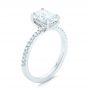 14k White Gold Custom Diamond Engagement Ring - Three-Quarter View -  102856 - Thumbnail