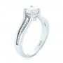 14k White Gold 14k White Gold Custom Diamond Engagement Ring - Three-Quarter View -  102903 - Thumbnail