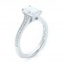18k White Gold 18k White Gold Custom Diamond Engagement Ring - Three-Quarter View -  102904 - Thumbnail
