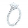  Platinum Custom Diamond Engagement Ring - Three-Quarter View -  102904 - Thumbnail