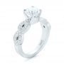 18k White Gold Custom Diamond Engagement Ring - Three-Quarter View -  102905 - Thumbnail