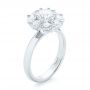 14k White Gold 14k White Gold Custom Diamond Engagement Ring - Three-Quarter View -  102927 - Thumbnail