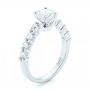  Platinum Custom Diamond Engagement Ring - Three-Quarter View -  102955 - Thumbnail