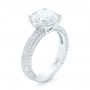 14k White Gold 14k White Gold Custom Diamond Engagement Ring - Three-Quarter View -  102971 - Thumbnail