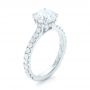 14k White Gold 14k White Gold Custom Diamond Engagement Ring - Three-Quarter View -  102995 - Thumbnail