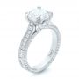  Platinum Custom Diamond Engagement Ring - Three-Quarter View -  103013 - Thumbnail