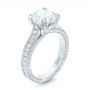 18k White Gold 18k White Gold Custom Diamond Engagement Ring - Three-Quarter View -  103013 - Thumbnail