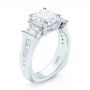 18k White Gold 18k White Gold Custom Diamond Engagement Ring - Three-Quarter View -  103017 - Thumbnail