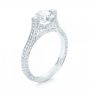  Platinum Platinum Custom Diamond Engagement Ring - Three-Quarter View -  103053 - Thumbnail