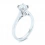 14k White Gold 14k White Gold Custom Diamond Engagement Ring - Three-Quarter View -  103057 - Thumbnail