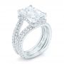  Platinum Custom Diamond Engagement Ring - Three-Quarter View -  103138 - Thumbnail