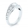 18k White Gold Custom Diamond Engagement Ring - Three-Quarter View -  103165 - Thumbnail