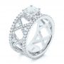  Platinum Platinum Custom Diamond Engagement Ring - Three-Quarter View -  103215 - Thumbnail