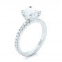 14k White Gold 14k White Gold Custom Diamond Engagement Ring - Three-Quarter View -  103222 - Thumbnail