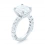 18k White Gold 18k White Gold Custom Diamond Engagement Ring - Three-Quarter View -  103336 - Thumbnail