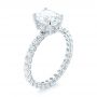 18k White Gold 18k White Gold Custom Diamond Engagement Ring - Three-Quarter View -  103355 - Thumbnail