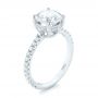  Platinum Custom Diamond Engagement Ring - Three-Quarter View -  103369 - Thumbnail