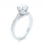 14k White Gold 14k White Gold Custom Diamond Engagement Ring - Three-Quarter View -  103464 - Thumbnail