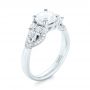 14k White Gold 14k White Gold Custom Diamond Engagement Ring - Three-Quarter View -  103519 - Thumbnail