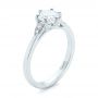 18k White Gold 18k White Gold Custom Diamond Engagement Ring - Three-Quarter View -  104329 - Thumbnail