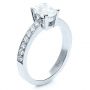  Platinum Custom Diamond Engagement Ring - Three-Quarter View -  1107 - Thumbnail