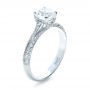 14k White Gold 14k White Gold Custom Diamond Engagement Ring - Three-Quarter View -  1268 - Thumbnail